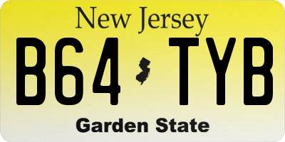 NJ license plate B64TYB