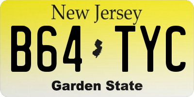 NJ license plate B64TYC