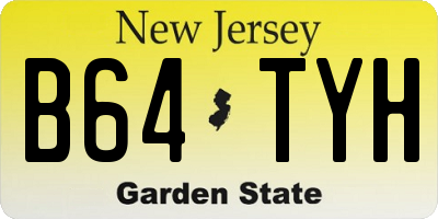 NJ license plate B64TYH