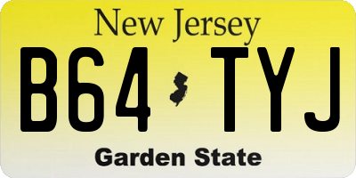 NJ license plate B64TYJ