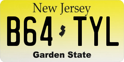 NJ license plate B64TYL