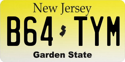 NJ license plate B64TYM