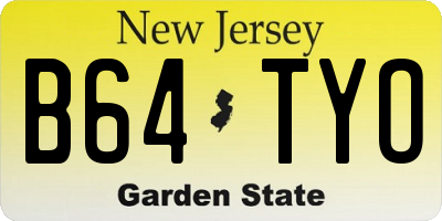 NJ license plate B64TYO