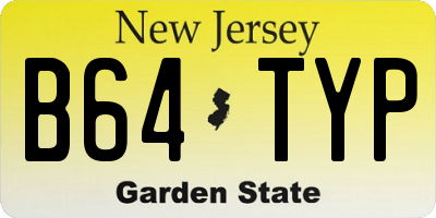 NJ license plate B64TYP