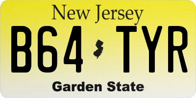 NJ license plate B64TYR