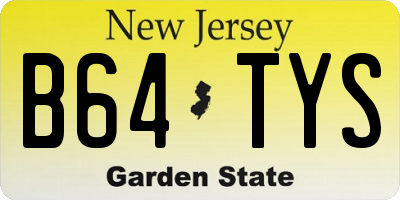 NJ license plate B64TYS