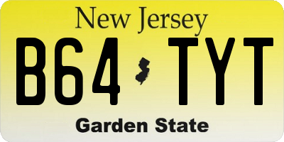 NJ license plate B64TYT