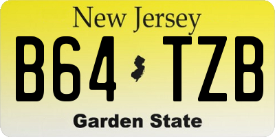 NJ license plate B64TZB