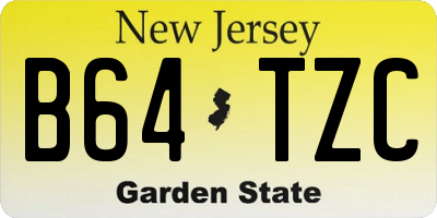 NJ license plate B64TZC