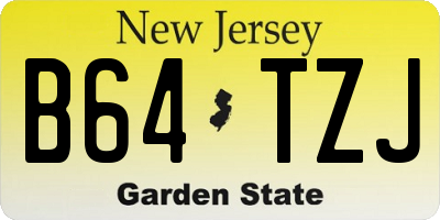 NJ license plate B64TZJ