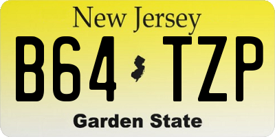 NJ license plate B64TZP
