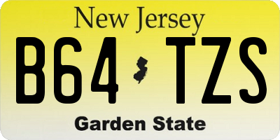 NJ license plate B64TZS