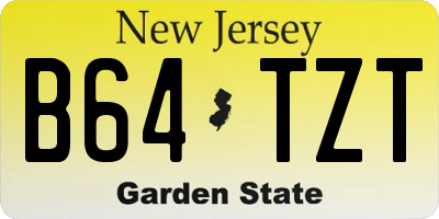 NJ license plate B64TZT