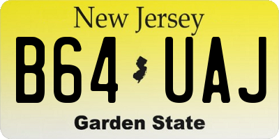 NJ license plate B64UAJ