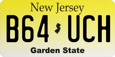 NJ license plate B64UCH