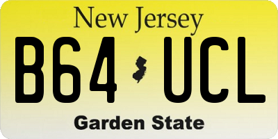 NJ license plate B64UCL