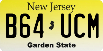 NJ license plate B64UCM
