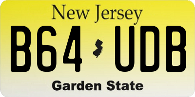 NJ license plate B64UDB