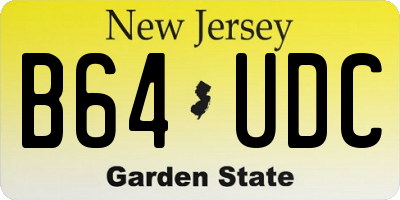 NJ license plate B64UDC