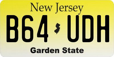 NJ license plate B64UDH