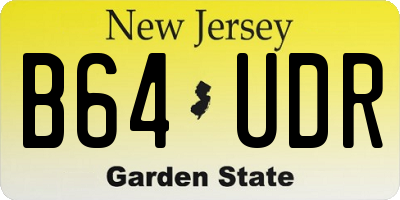 NJ license plate B64UDR