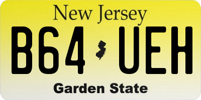 NJ license plate B64UEH