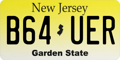 NJ license plate B64UER