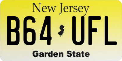 NJ license plate B64UFL
