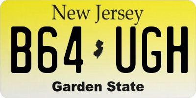 NJ license plate B64UGH