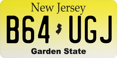 NJ license plate B64UGJ