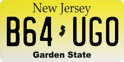 NJ license plate B64UGO