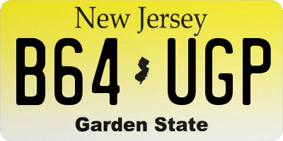 NJ license plate B64UGP