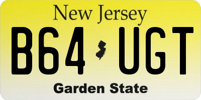 NJ license plate B64UGT