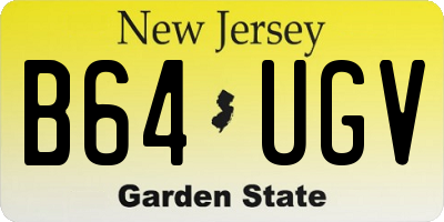 NJ license plate B64UGV