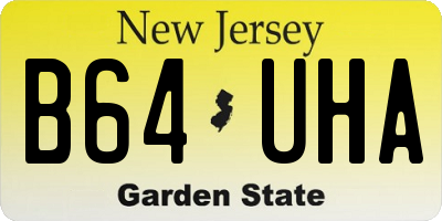 NJ license plate B64UHA