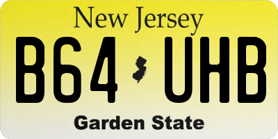 NJ license plate B64UHB