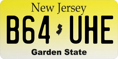 NJ license plate B64UHE