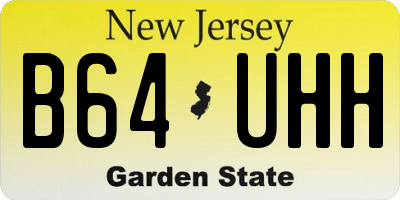 NJ license plate B64UHH