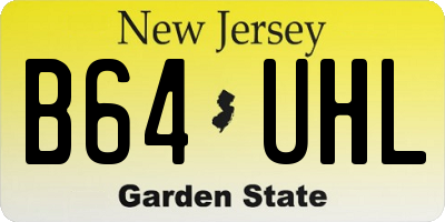 NJ license plate B64UHL