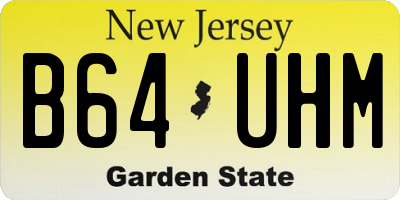 NJ license plate B64UHM