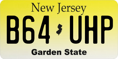 NJ license plate B64UHP