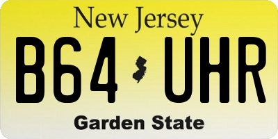 NJ license plate B64UHR