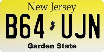 NJ license plate B64UJN
