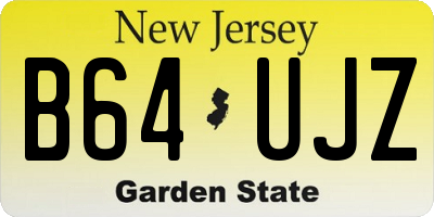 NJ license plate B64UJZ