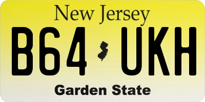 NJ license plate B64UKH