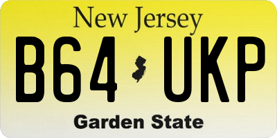 NJ license plate B64UKP
