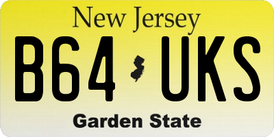 NJ license plate B64UKS