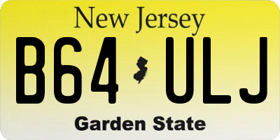 NJ license plate B64ULJ