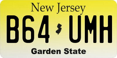 NJ license plate B64UMH