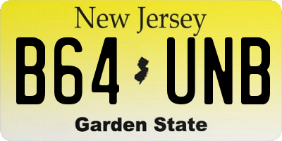 NJ license plate B64UNB